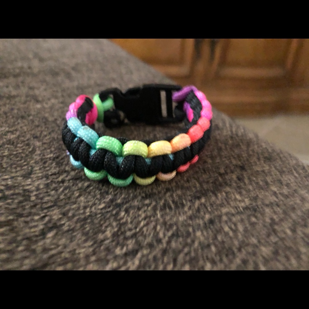 Rainbow parachute bracelet